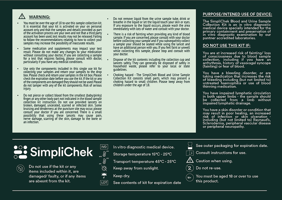 SimpliChek STI & Hiv Test Kit Instructions Saliva Direct SimpliChek Direct To Consumer Vending